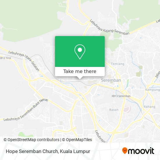 Hope Seremban Church map