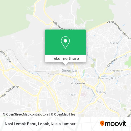 Nasi Lemak Babu, Lobak map