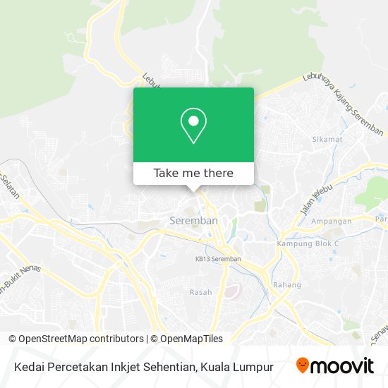 Kedai Percetakan Inkjet Sehentian map