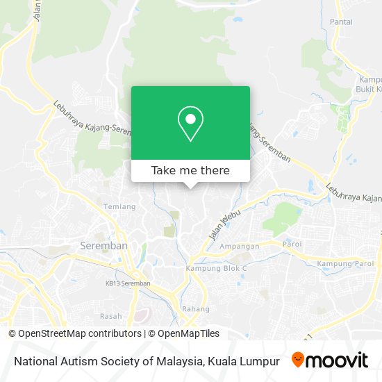 National Autism Society of Malaysia map