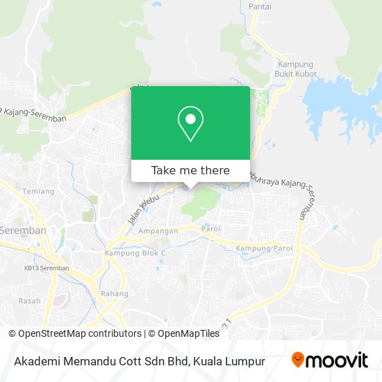 Peta Akademi Memandu Cott Sdn Bhd