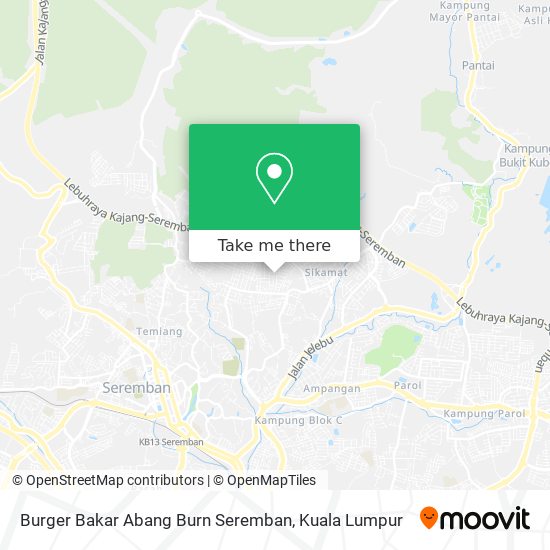 Peta Burger Bakar Abang Burn Seremban