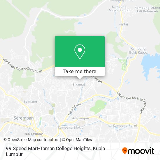 99 Speed Mart-Taman College Heights map