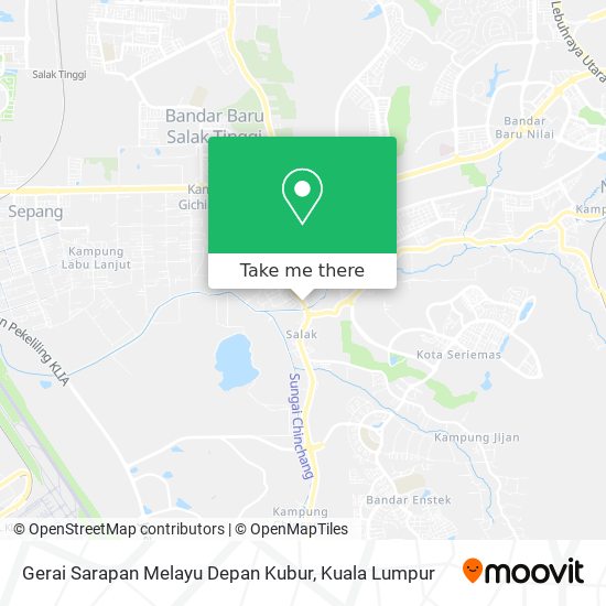 Peta Gerai Sarapan Melayu Depan Kubur