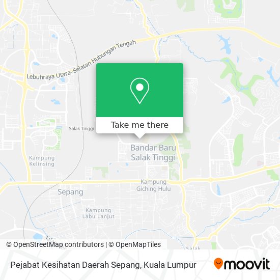 Peta Pejabat Kesihatan Daerah Sepang