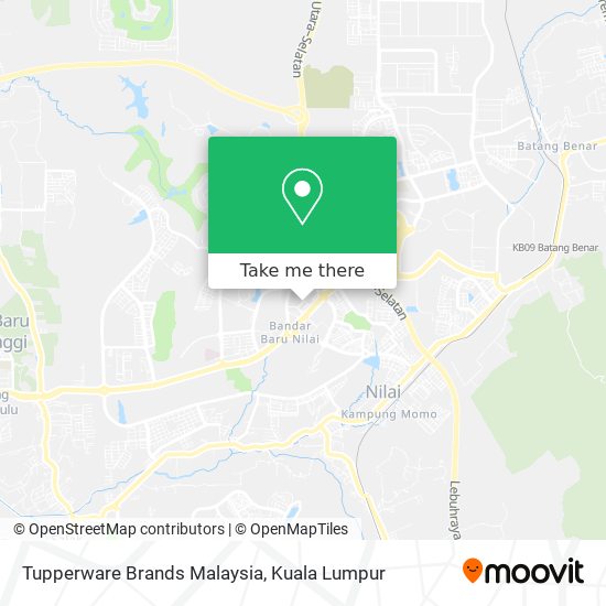 Peta Tupperware Brands Malaysia
