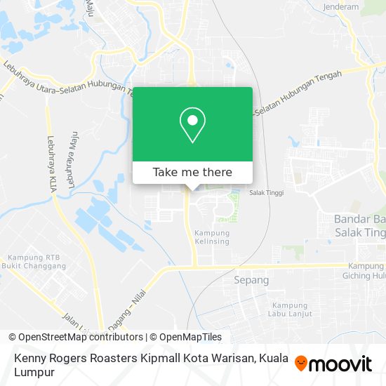 Kenny Rogers Roasters Kipmall Kota Warisan map