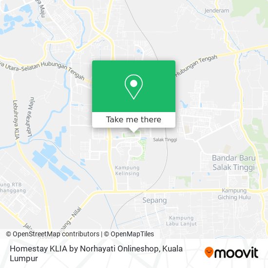 Peta Homestay KLIA by Norhayati Onlineshop