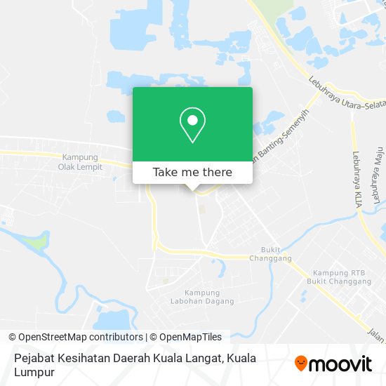 Peta Pejabat Kesihatan Daerah Kuala Langat