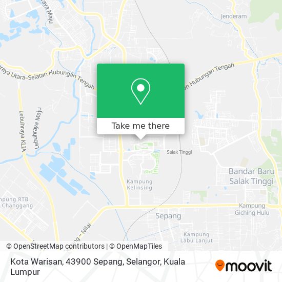 Peta Kota Warisan, 43900 Sepang, Selangor