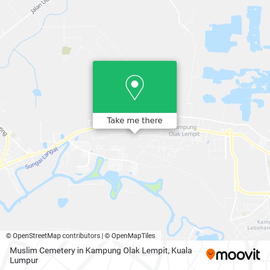 Muslim Cemetery in Kampung Olak Lempit map