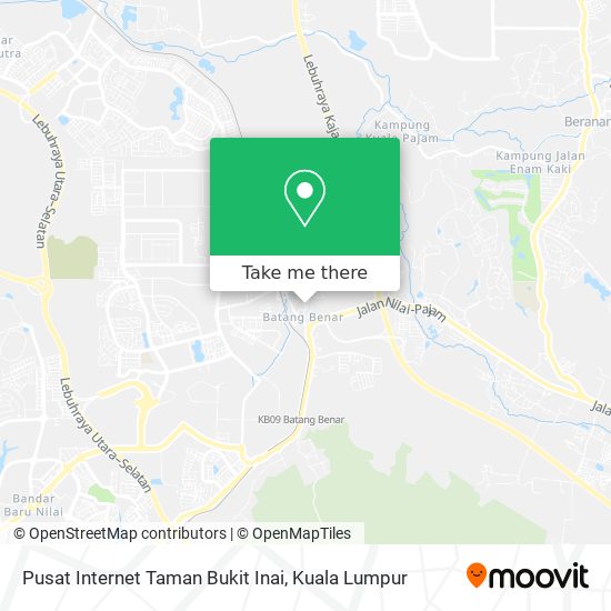 Peta Pusat Internet Taman Bukit Inai