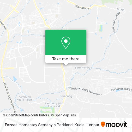 Peta Fazeea Homestay Semenyih Parkland