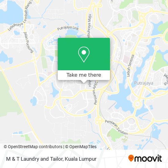 M & T Laundry and Tailor map