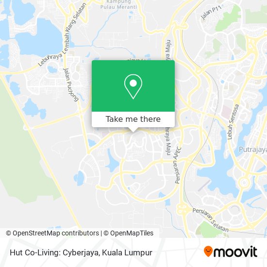 Hut Co-Living: Cyberjaya map