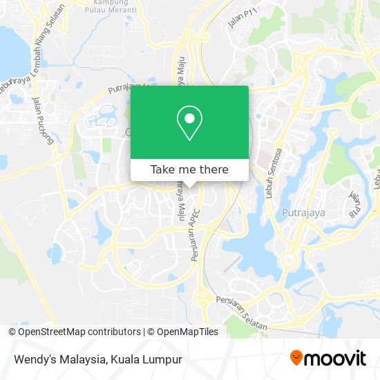 Peta Wendy's Malaysia