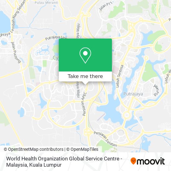 World Health Organization Global Service Centre - Malaysia map