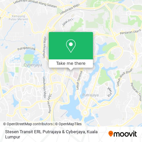 Peta Stesen Transit ERL Putrajaya & Cyberjaya