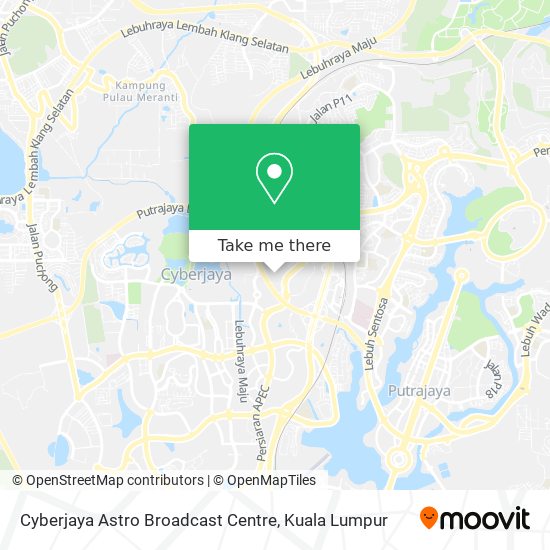 Peta Cyberjaya Astro Broadcast Centre