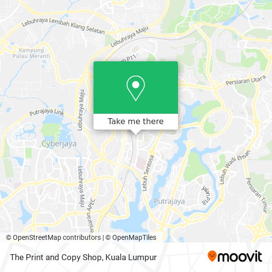 The Print and Copy Shop map