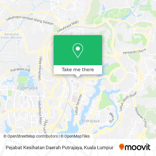 Pejabat Kesihatan Daerah Putrajaya map