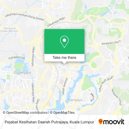 Pejabat Kesihatan Daerah Putrajaya map