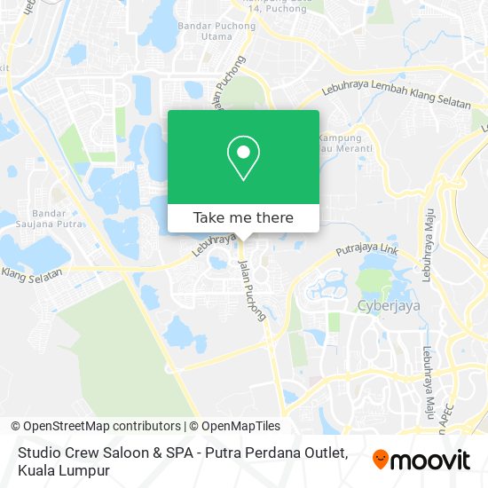 Studio Crew Saloon & SPA - Putra Perdana Outlet map