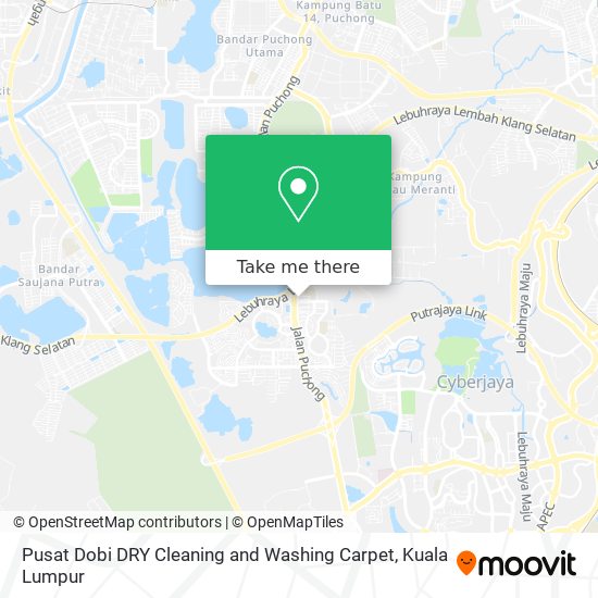 Peta Pusat Dobi DRY Cleaning and Washing Carpet