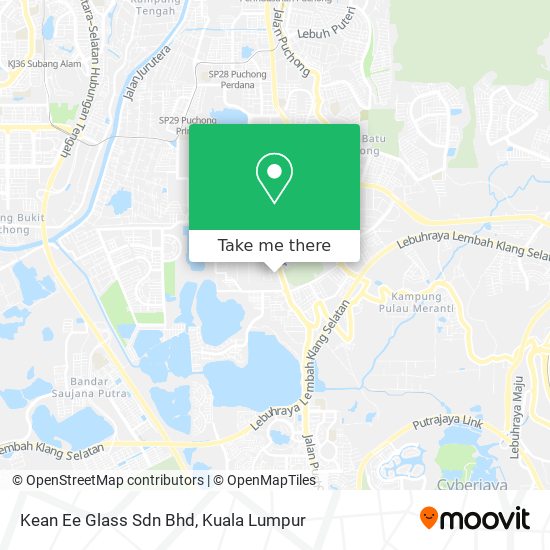Peta Kean Ee Glass Sdn Bhd