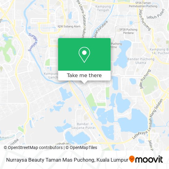 Nurraysa Beauty Taman Mas Puchong map