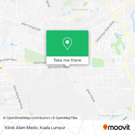 Klinik Alam Medic map