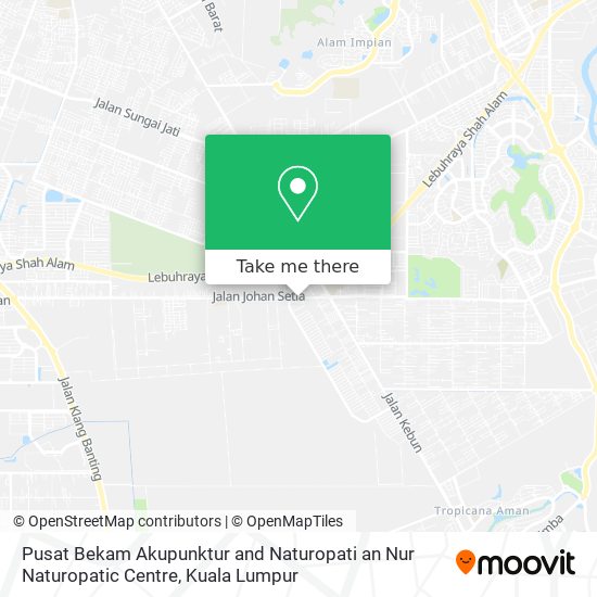 Peta Pusat Bekam Akupunktur and Naturopati an Nur Naturopatic Centre
