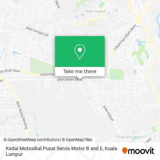 Kedai Motosikal Pusat Servis Motor B and E map