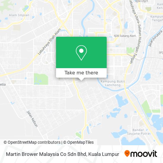 Martin Brower Malaysia Co Sdn Bhd map