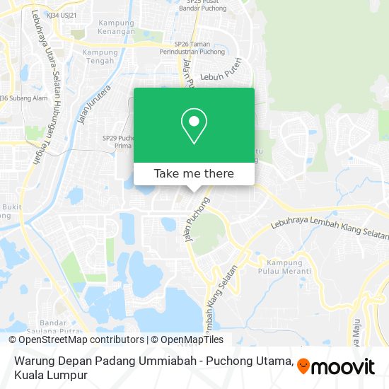 Peta Warung Depan Padang Ummiabah - Puchong Utama