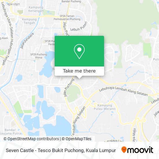 Seven Castle - Tesco Bukit Puchong map