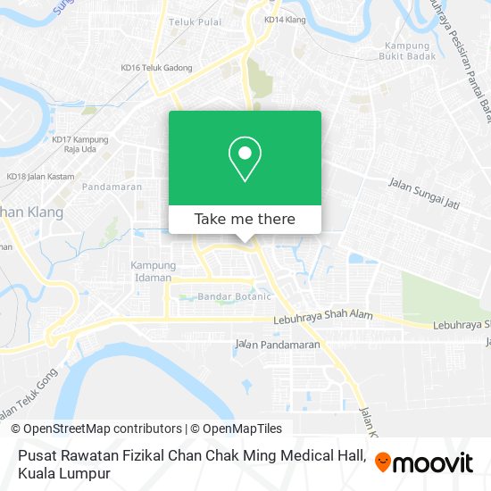 Peta Pusat Rawatan Fizikal Chan Chak Ming Medical Hall