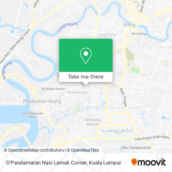 Peta D'Pandamaran Nasi Lemak Corner