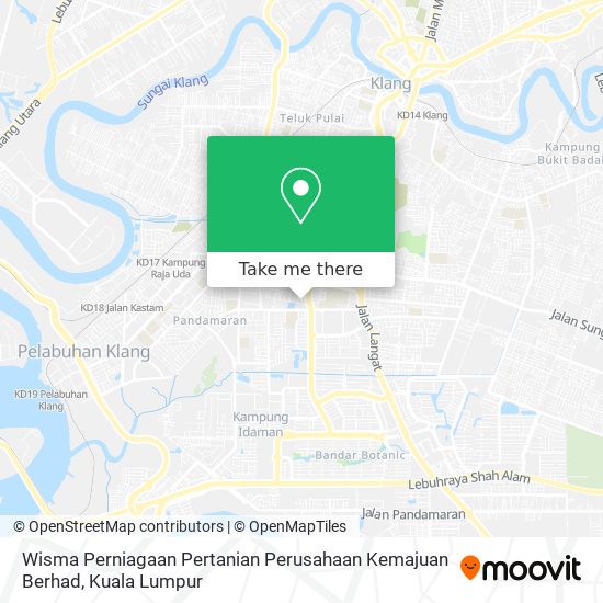 Wisma Perniagaan Pertanian Perusahaan Kemajuan Berhad map