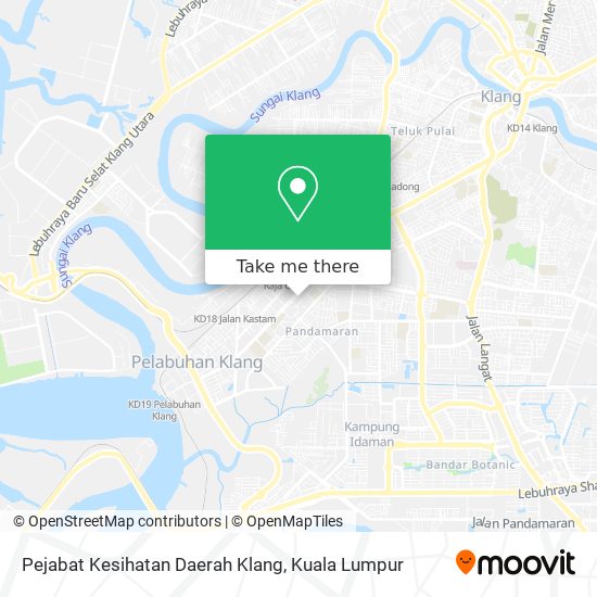 Peta Pejabat Kesihatan Daerah Klang