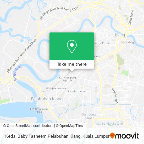 Kedai Baby Tasneem Pelabuhan Klang map