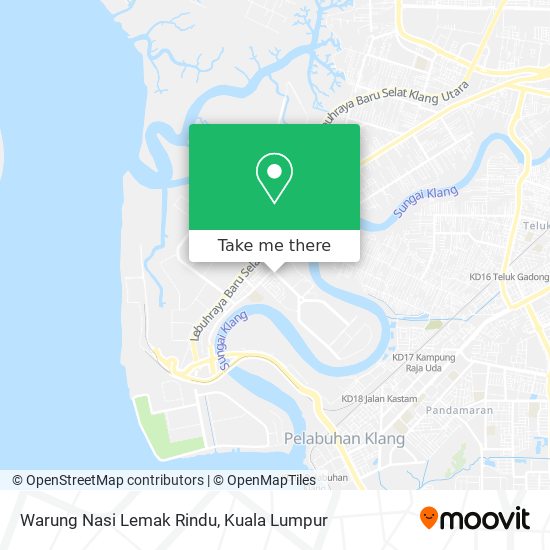Warung Nasi Lemak Rindu map