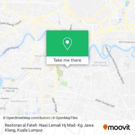 Peta Restoran al Fateh -Nasi Lemak Hj Mad- Kg Jawa Klang