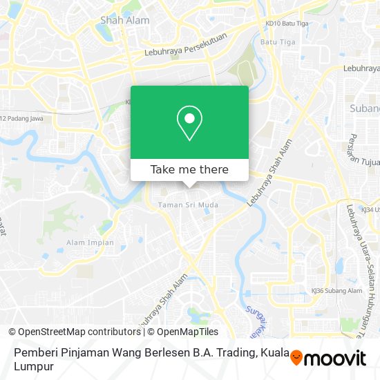 Pemberi Pinjaman Wang Berlesen B.A. Trading map