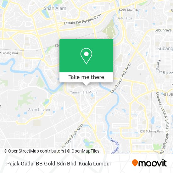 Pajak Gadai BB Gold Sdn Bhd map