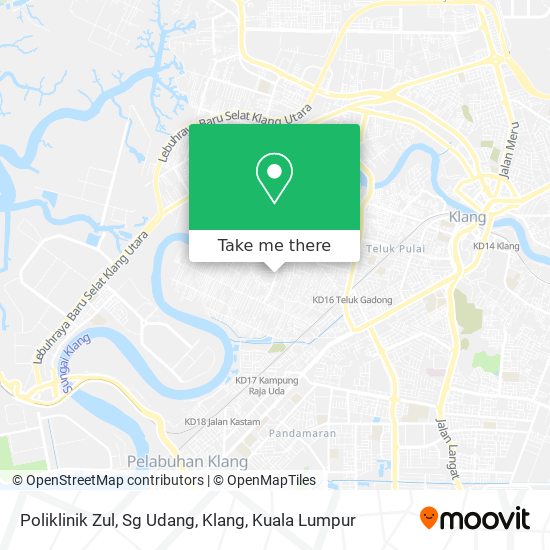 Peta Poliklinik Zul, Sg Udang, Klang