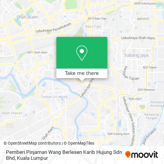 Pemberi Pinjaman Wang Berlesen Karib Hujung Sdn Bhd map