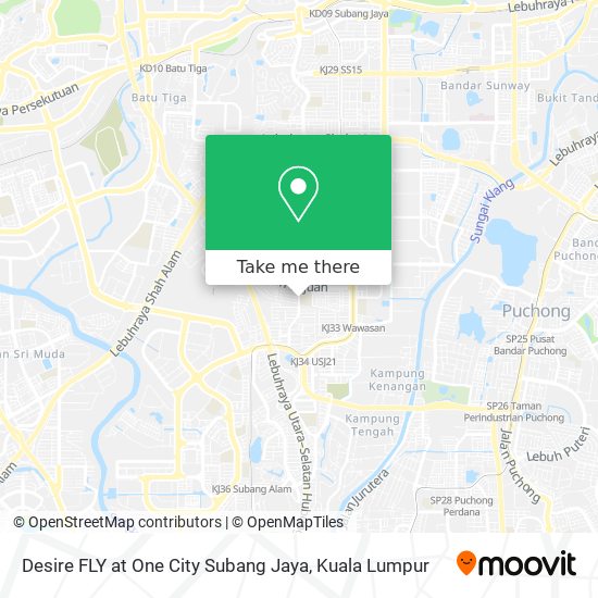 Peta Desire FLY at One City Subang Jaya
