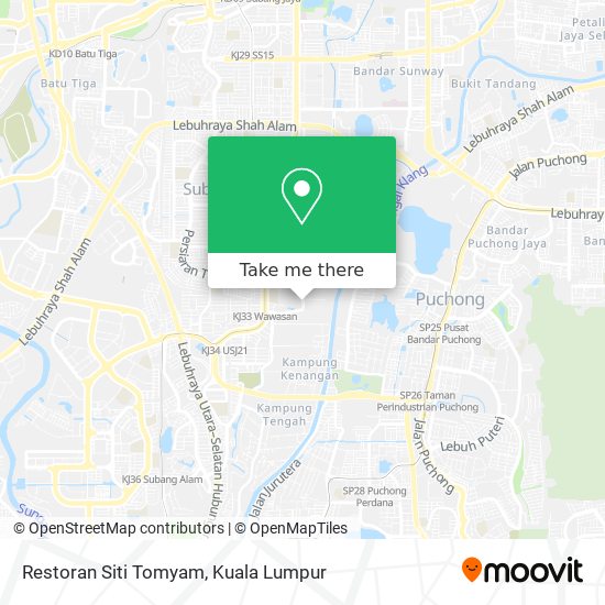 Peta Restoran Siti Tomyam