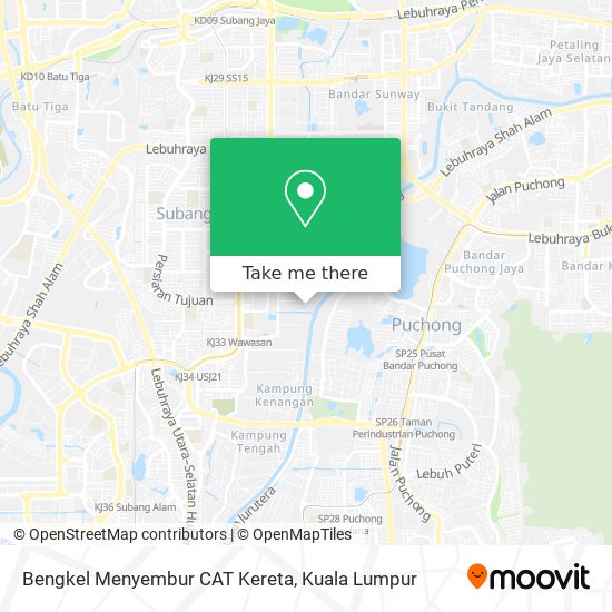 Peta Bengkel Menyembur CAT Kereta